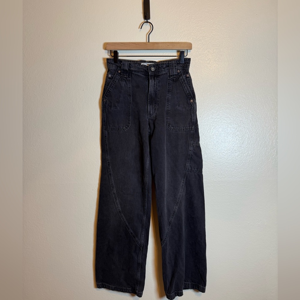 We The Free People Haywire high-rise‎ skater jeans in a washed black